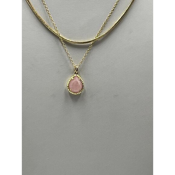 Kendra Scott Women's Sami Double Strand Gold Plated Rose Quartz Necklace - Picture 2 of 11